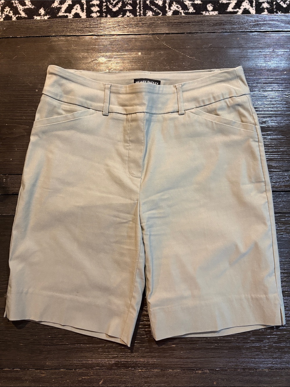 Hilary Radley Women's Light Beige Bermuda Shorts